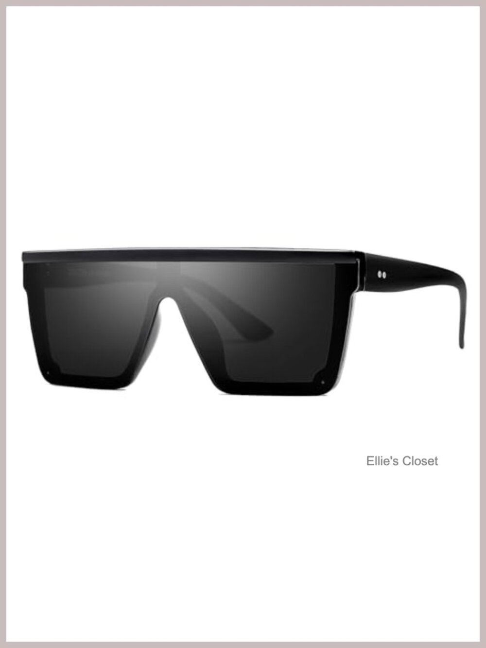 Square Sunglasses Thick Frame FlatTop UV400 Plastic Full-Frame Hiking Driving
